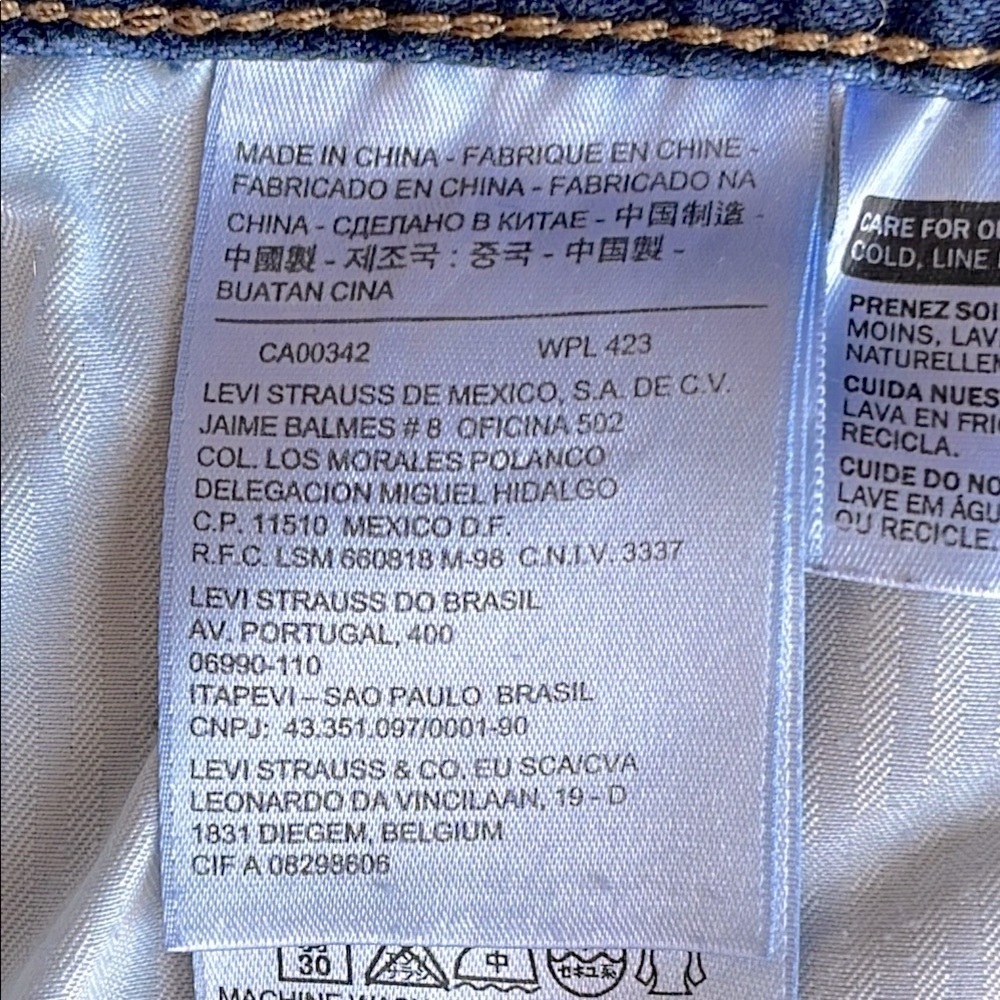 Levi’s Selvedge Indigo Blue Skinny Jeans Classic Stretch Denim Size 27 - Picture 10 of 15